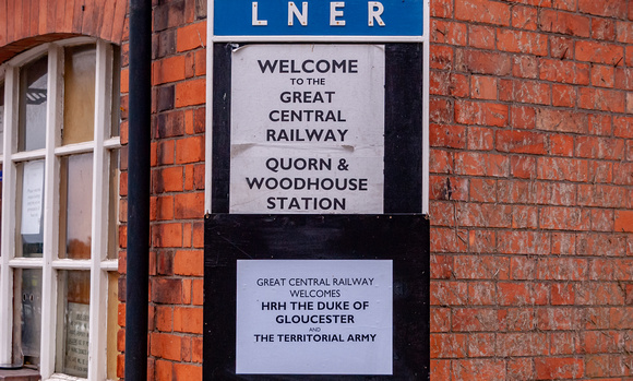 Sign at Quorn & Woodhouse station