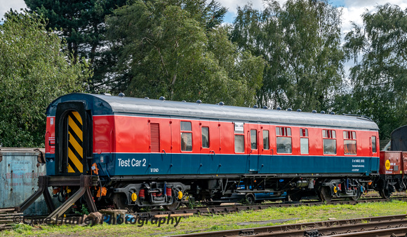 The superbly restored Test Car 2 sits in Quorn yard.