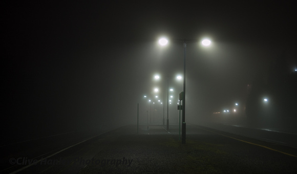 Dorridge was shrouded in fog.
