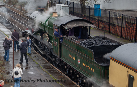 Driver Ray Poole awaits the flag & whistle to head off with the train to turn - presumably at the Syston triangle?