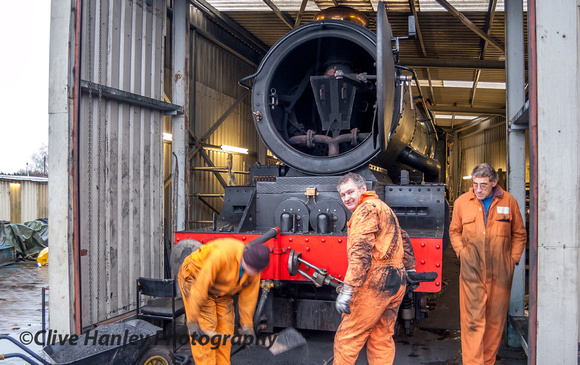 Over at the "King" shed the team were working on 6024 King Edward I