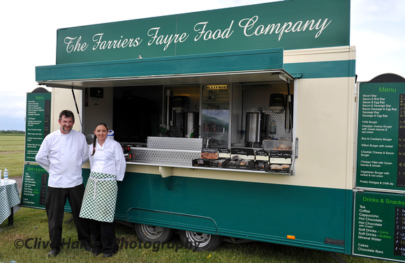 Farriers Fayre provided excellent quality food. Recommended. http://farriersfayre.com/Welcome.html
