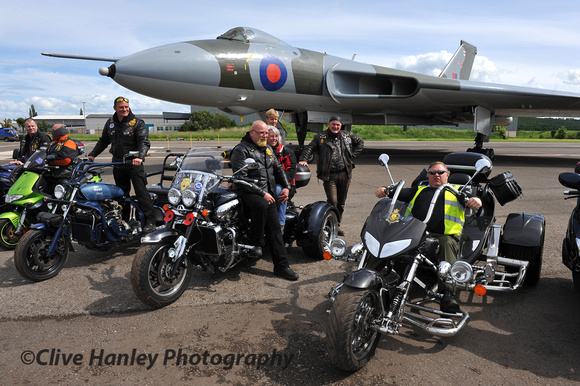 15.39pm. Big Kev, XM655's H&S officer insisted on having his photo taken on this enormous motorbike.