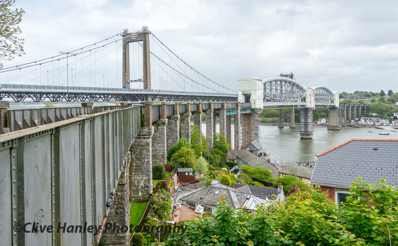 A view across to Brunel's wonderful bridge from Saltash station.