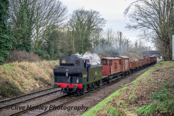 Next to appear was Jinty 0-6-0 no 47406 with the freight.