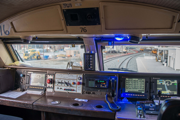 Drivers eye view from the cab.