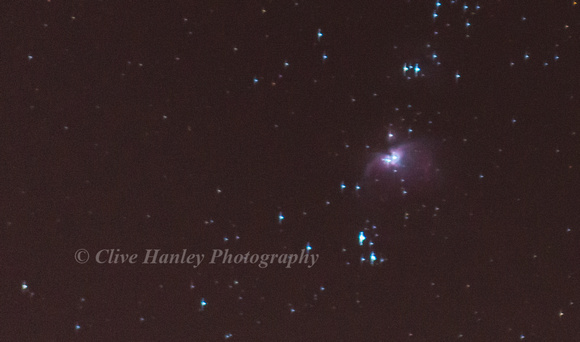 Orion Nebula M41 is visible to the naked eye as a hazy patch of light.