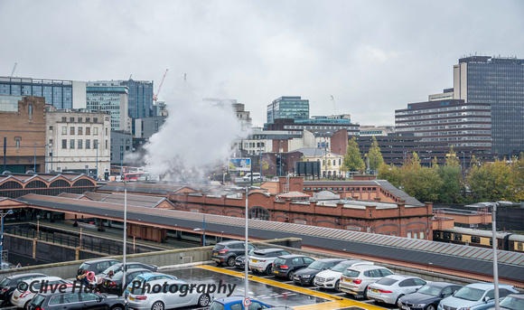 Steam hangs over Moor Street station as evidence that steam LIVES.