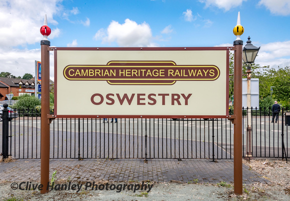 Oswestry station. Once the HQ of the Cambrian railway company.