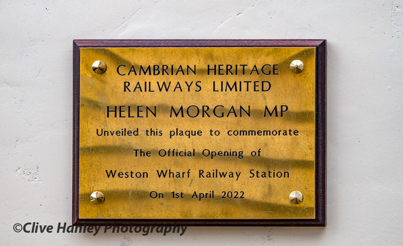 The station was opened on 1st April 2022 by the new Lib Den MP for North Shropshire Helen Morgan.