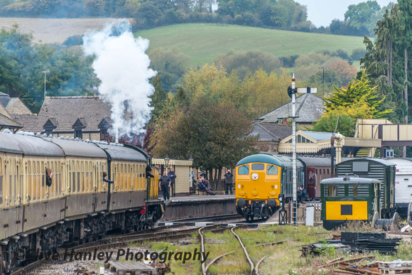 Entering Winchcombe station. 24081 was at the head of the train from Cheltenham.