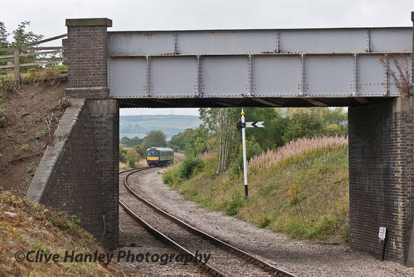 I wasn't quite sure how far the service train would go past the bridge before it stopped, the crew changed ends and returned to Toddington.