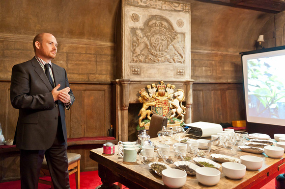 A presentation on tea & tea tasting given by James Jobling of Rington's Tea. Held in the wine crypt.