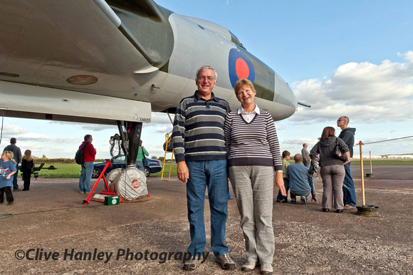 Former Vulcan  Navigator Plotter - Flt Lt Peter Hawkins and his wife Kay.