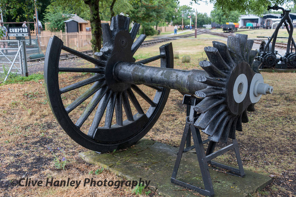 The wheelset on display was the victim of a gas axe attack on 6023 King Edward II at Barry scrapyard after derailment