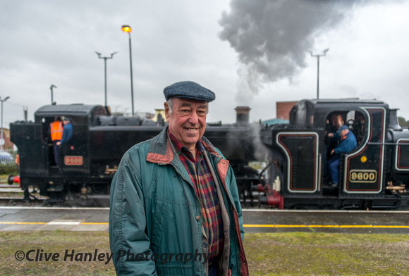 Unusually NOT on the footplate of his loco - 9466 - was owner Dennis Howells.