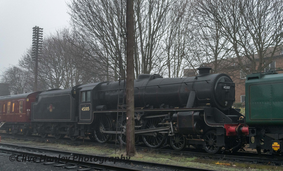 Stanier Black 5 no 45305 waits its turn for a full overhaul.