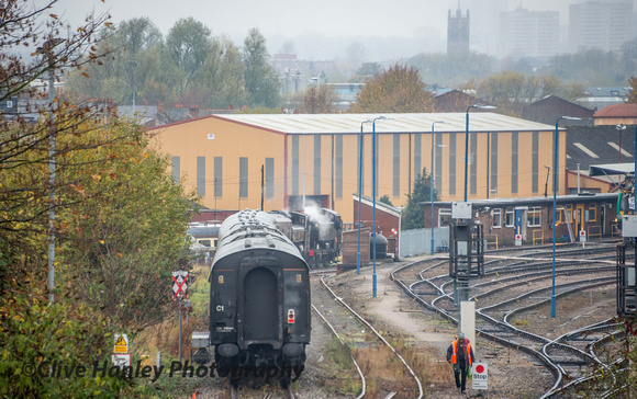 The yellow clad building is the massive extension to Tyseley Steam Locomotive Works.