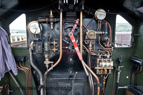 On the footplate of 2807