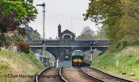 D123 departs Rothleyhauling the 13.35 from Leicester