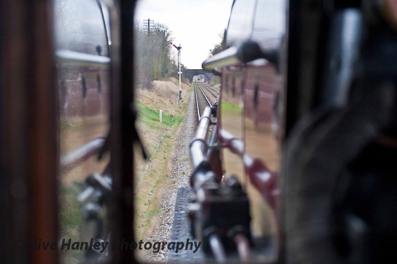 Heading along the mainline towards Quorn