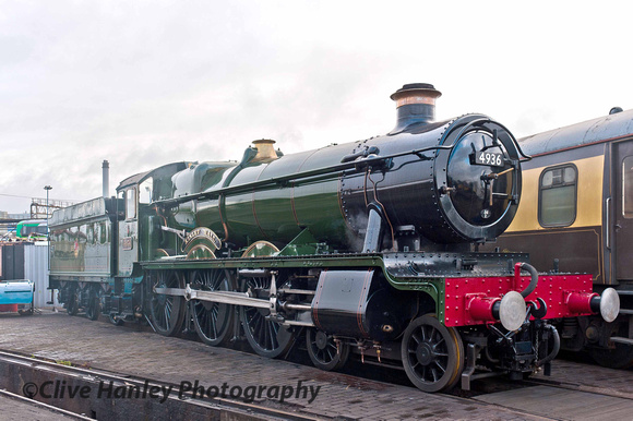 Newly overhauled Hall Class 4-6-0 no 4936 Kinlet Hall.