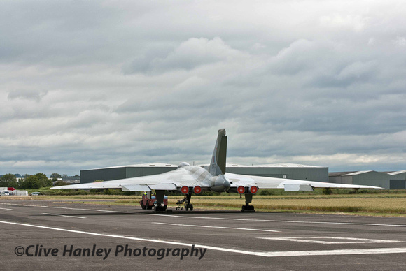 XM655 was sitting on the airfield where we left it on Friday evening.
